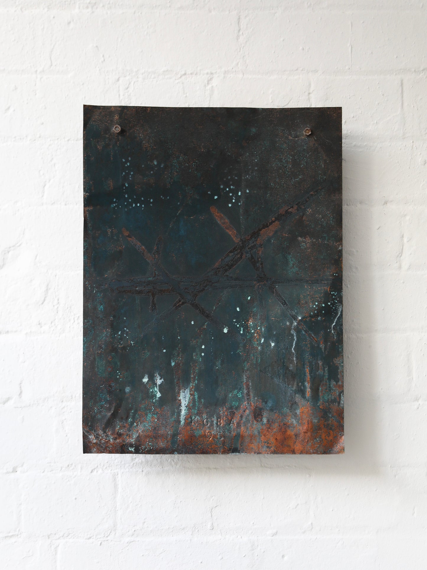 Abstract Copper Plate Wall Relief, Bo Anderson (1995)