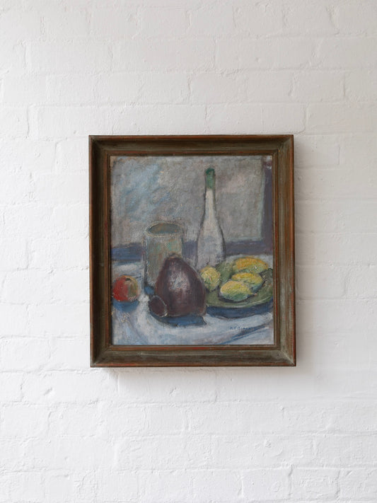 Still Life Oil on Canvas, K.E. Boman 1945