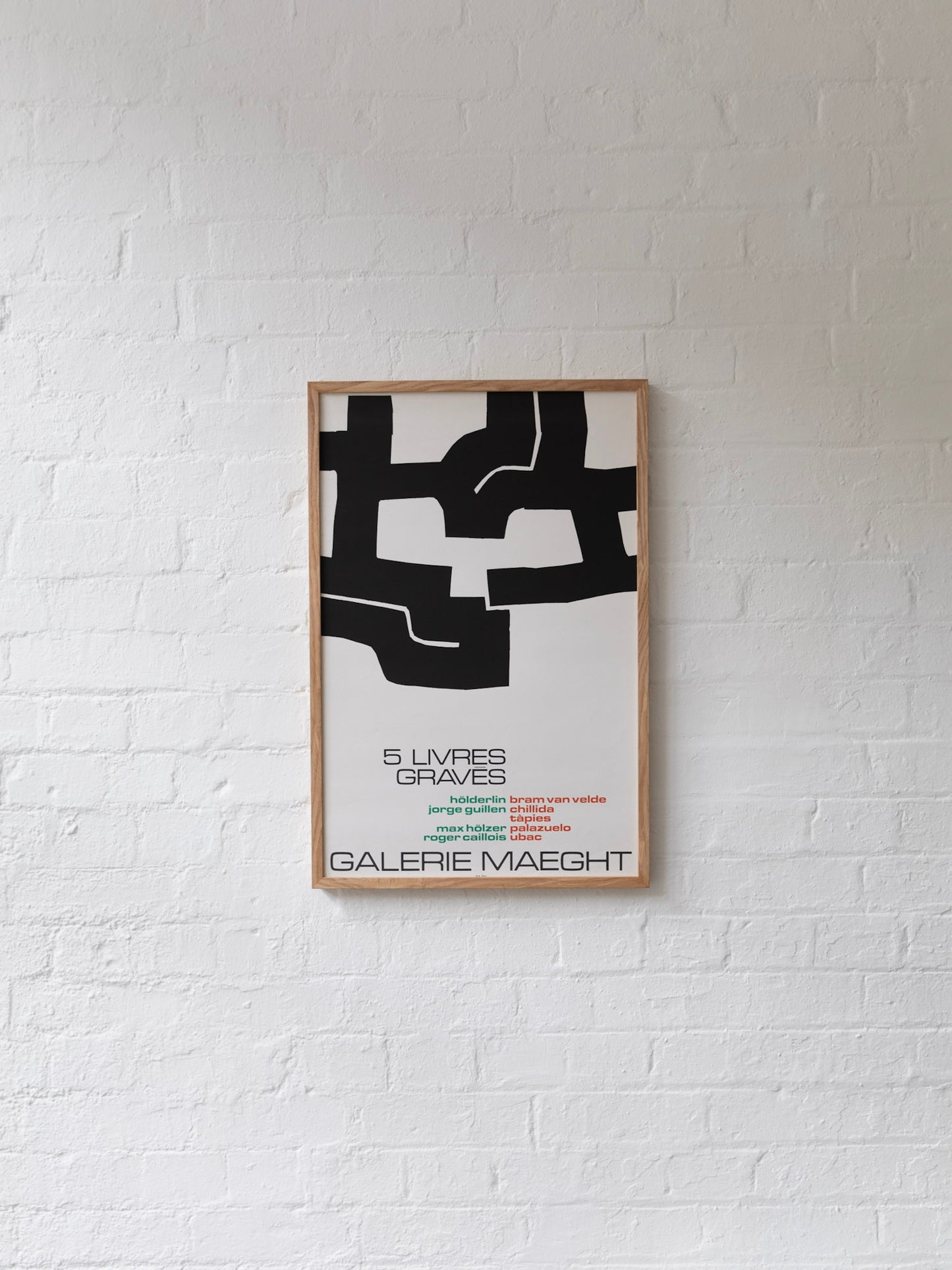 Original Lithograph Exhibition Poster '5 Livres Gravés', Eduardo Chillida (1924-2002)