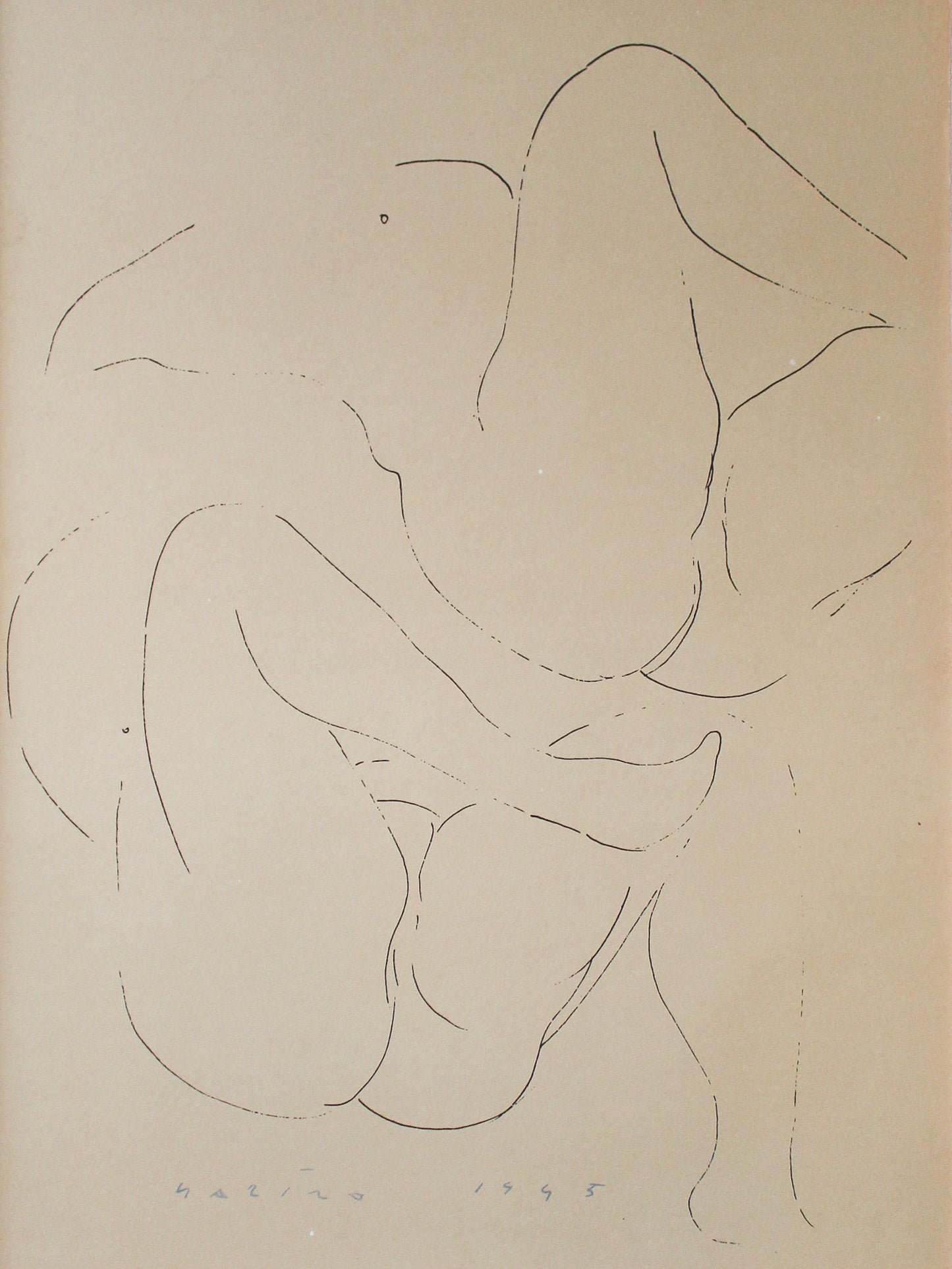 Colour Lithograph, Nude #03, Marino Marini (1901-1980)