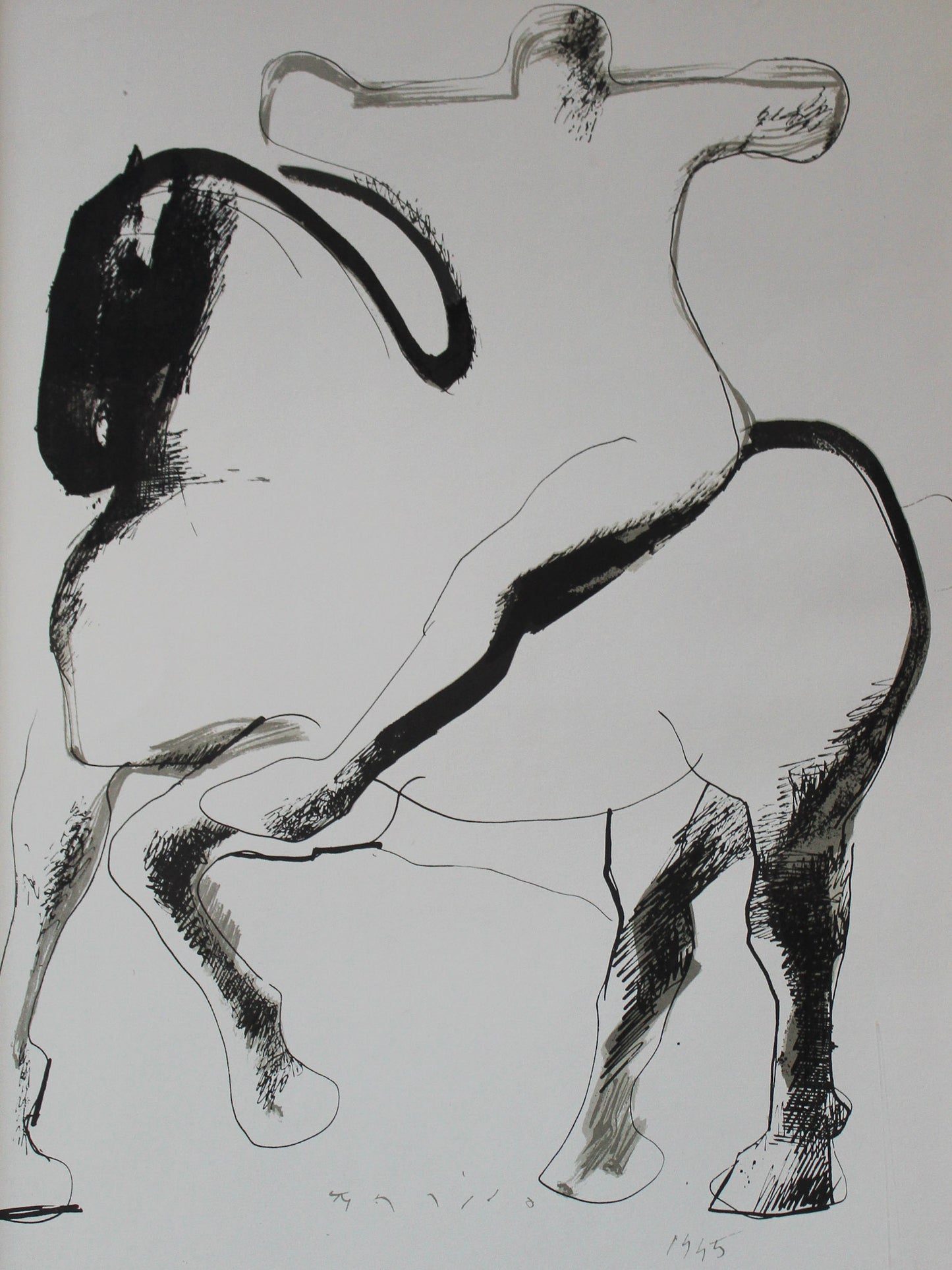 Colour Lithograph, Horse #05, Marino Marini (1901-1980)