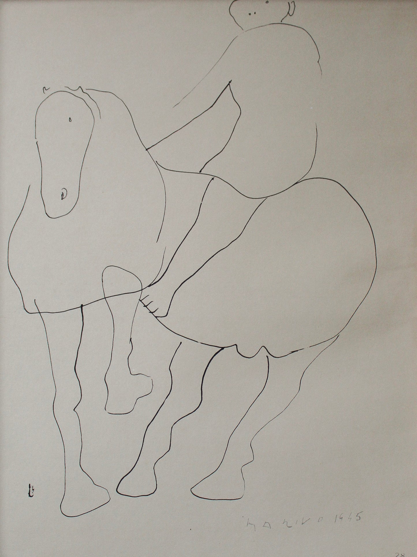 Colour Lithograph, Horse #01, Marino Marini (1901-1980)